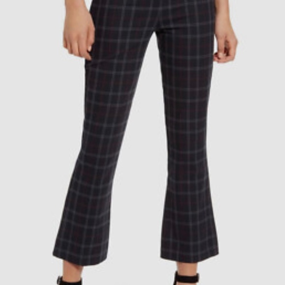 Bailey 44 Marie Check Flare Windowpane Black Plaid Stretch Pants Slacks MEDIUM - Picture 1 of 7